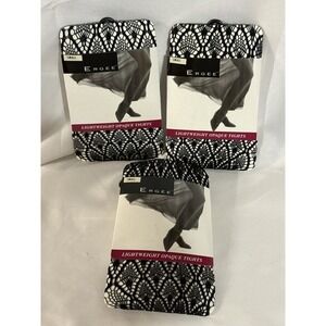 Ergee Lace Tights Small Black White Fishnet Opaque Lot of 3 USA